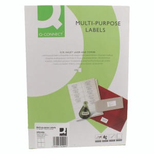 KF01004 Q-Connect Multipurpose Copier Labels 105x148mm 4 Per Sheet White Pack 400 KF01004 KF01004 Q-Connect Multipurpose Copier Labels 105x148mm 4 Per Sheet White Pack 400 KF01004