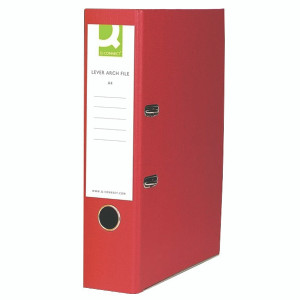 KF20031 Q-Connect Lever Arch File Paperbacked Foolscap Red Pack 10 KF20031