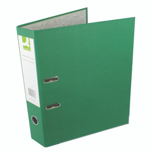 KF20032 Q-Connect Lever Arch File Paperbacked Foolscap Green Pack 10 KF20032