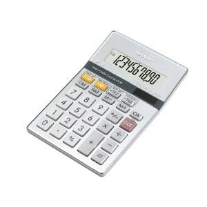 SH02444 Sharp Silver 10-Digit Semi-Desktop Calculator EL-331ER SH02444 Sharp Silver 10-Digit Semi-Desktop Calculator EL-331ER