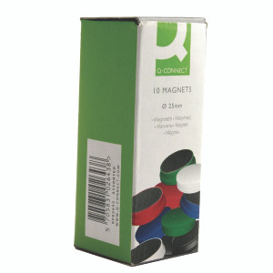 KF02643 Q-Connect Round Magnet 25mm Assorted Pack 10 KF02643 KF02643 Q-Connect Round Magnet 25mm Assorted Pack 10 KF02643