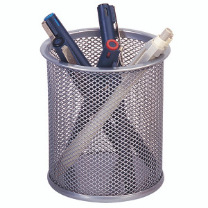 KF00846 Q-Connect Mesh Pen Pot Silver KF00846 KF00846 Q-Connect Mesh Pen Pot Silver KF00846