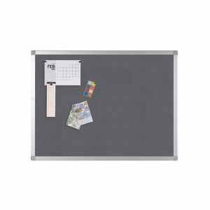 KF01073 Q-Connect Aluminium Frame Felt Noticeboard 900x600mm Grey 9700025 KF01073 Q-Connect Aluminium Frame Felt Noticeboard 900x600mm Grey 9700025