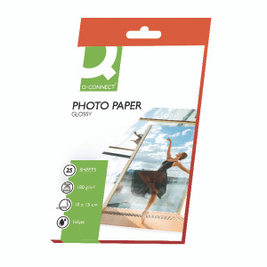 KF01905 Q-Connect Inkjet Photo Paper 10x15cm 180gsm Glossy Pack 25 KF01905 KF01905 Q-Connect Inkjet Photo Paper 10x15cm 180gsm Glossy Pack 25 KF01905