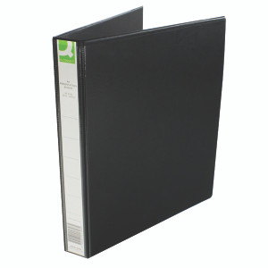 KF01328 Q-Connect Presentation 25mm 4D Ring Binder A4 Black KF01328 KF01328 Q-Connect Presentation 25mm 4D Ring Binder A4 Black KF01328