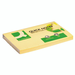 KF05610 Q-Connect Recycled Quick Notes 76 x 127mm Yellow Pack 12 KF05610 KF05610 Q-Connect Recycled Quick Notes 76 x 127mm Yellow Pack 12 KF05610