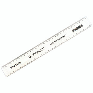 KF01108Q Q-Connect Shatter Resistant Ruler 30cm Clear Pack 10 KF01108Q KF01108Q Q-Connect Shatter Resistant Ruler 30cm Clear Pack 10 KF01108Q