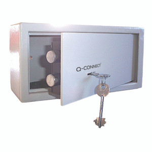 KF04387 Q-Connect Key-Operated Safe 6 Litre 150x200x200mm KF04387 KF04387 Q-Connect Key-Operated Safe 6 Litre 150x200x200mm KF04387
