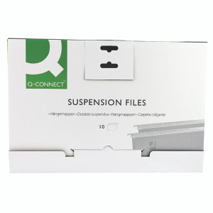 KF21018 Q-Connect Foolscap Tabbed Suspension Files Pack 10 KF21018 KF21018 Q-Connect Foolscap Tabbed Suspension Files Pack 10 KF21018