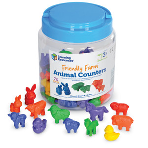 LER0180 Learning Resources Friendly Farm Animal Counters (Set of 72) LER0180 Learning Resources Friendly Farm Animal Counters (Set of 72)
