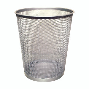 KF00849 Q-Connect Waste Basket Mesh 18 Litre Silver KF00849 KF00849 Q-Connect Waste Basket Mesh 18 Litre Silver KF00849