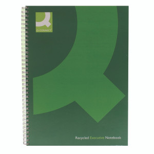 KF03731 Q-Connect Recycled Wirebound Notebook A4 Green Pack 3 KF03731 KF03731 Q-Connect Recycled Wirebound Notebook A4 Green Pack 3 KF03731