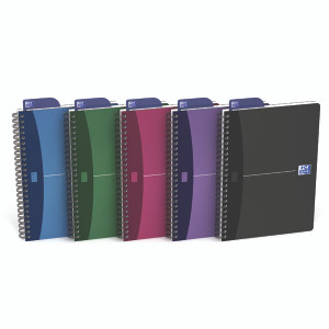 JD36727 Oxford Poly Opaque Wirebound Notebook A5 Assorted Pack 5 100101300 JD36727 Oxford Poly Opaque Wirebound Notebook A5 Assorted Pack 5 100101300