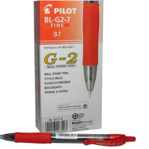 PI16320 Pilot G207 Gel Ink Retractable Rollerball Pen Red Pack 12 G2RED PI16320 Pilot G207 Gel Ink Retractable Rollerball Pen Red Pack 12 G2RED