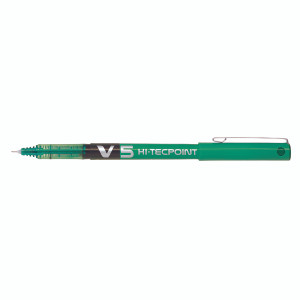 PIV5GN Pilot V5 Hi-Tecpoint Ultra Rollerball X Fine Green Pack 12 BXV504