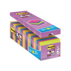3M98406 Post-it Super Sticky 76x76mm Assorted Pack 24 654-SS-VP24COL-EU 3M98406 Post-it Super Sticky 76x76mm Assorted Pack 24 654-SS-VP24COL-EU