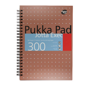 PP17019 Pukka Pad Ruled Metallic Wirebound Executive Jotta Notepad 300 Pages A4 Pack 3 7019-MET PP17019 Pukka Pad Ruled Metallic Wirebound Executive Jotta Notepad 300 Pages A4 Pack 3 7019-MET