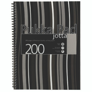 PP01184 Pukka Pad Stripes Polypropylene Wirebound Jotta Notebook 200 Pages A4 Black Pack 3 JP018 PP01184 Pukka Pad Stripes Polypropylene Wirebound Jotta Notebook 200 Pages A4 Black Pack 3 JP018