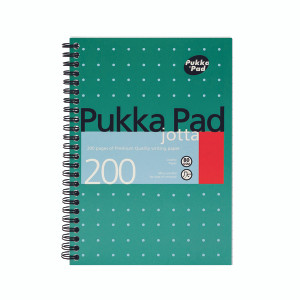 PP00020 Pukka Pad Ruled Wirebound Metallic Jotta Notebook 200 Pages A5 Pack 3 JM021