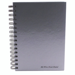 PP00145 Pukka Pad Silver Ruled Wirebound Notebook 160 Pages A5 Pack 5 WRULA5 PP00145 Pukka Pad Silver Ruled Wirebound Notebook 160 Pages A5 Pack 5 WRULA5