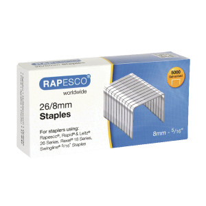 HTST118 Rapesco 26 8mm Staples Pack 5000 S11880Z3 HTST118 Rapesco 26 8mm Staples Pack 5000 S11880Z3
