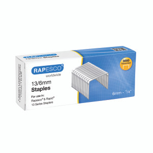 HTST136 Rapesco 13 6mm Staples Pack 5000 S24602Z6 HTST136 Rapesco 13 6mm Staples Pack 5000 S24602Z6
