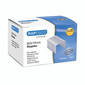 HT92310 Rapesco 923 10mm Staples Made from high quality steel with galvanised finish Pack 4000 S92310Z3 HT92310 Rapesco 923 10mm Staples Made from high quality steel with galvanised finish Pack 4000 S92310Z3