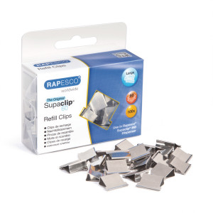 HT70126 Rapesco Supaclip 60 Refill Stainless Steel Pack 100 CP10060S HT70126 Rapesco Supaclip 60 Refill Stainless Steel Pack 100 CP10060S