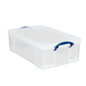 RUP80051 Really Useful 50L Plastic Storage Box W710xD440xH230mm Clear KING50C RUP80051 Really Useful 50L Plastic Storage Box W710xD440xH230mm Clear KING50C