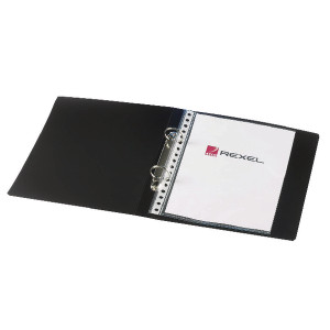 RX13428BK Rexel Budget 25mm 2 Ring Binder A5 Black Pack 10 13428BK RX13428BK Rexel Budget 25mm 2 Ring Binder A5 Black Pack 10 13428BK