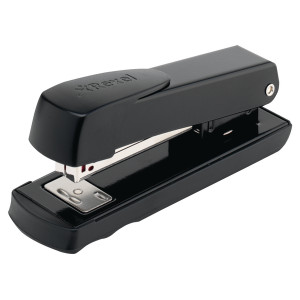 RX04772 Rexel Meteor Half Strip Stapler Black 2100019 RX04772 Rexel Meteor Half Strip Stapler Black 2100019