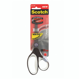 3M27136 Scotch Titanium Non-Stick Scissors 200mm Black 7000034001