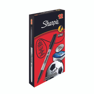 GL52211 Sharpie Permanent Marker Fine Black Pack 12 S0810930 GL52211 Sharpie Permanent Marker Fine Black Pack 12 S0810930