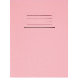 SV43513 Silvine Exercise Book Plain 229x178mm Pink Pack 10 EX112