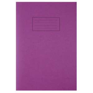 SV43512 Silvine Exercise Book Ruled with Margin A4 Purple Pack 10 EX111 SV43512 Silvine Exercise Book Ruled with Margin A4 Purple Pack 10 EX111