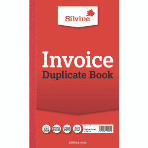 SV42560 Silvine Duplicate Invoice Book 210x127mm Pack 6 611 SV42560 Silvine Duplicate Invoice Book 210x127mm Pack 6 611