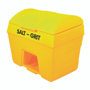 WE08646 Winter Salt Grit Bin With Hopper Feed 400 Litre Yellow 317071 WE08646 Winter Salt Grit Bin With Hopper Feed 400 Litre Yellow 317071