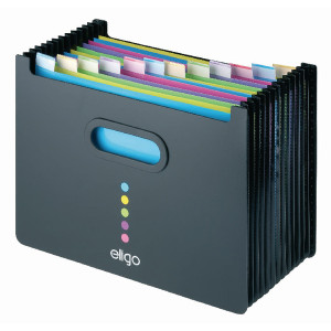 SK17244 Snopake Eligo Desk Expander 13 Part Landscape Black 15174 SK17244 Snopake Eligo Desk Expander 13 Part Landscape Black 15174