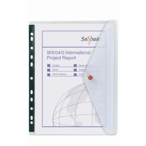 SK12566 Snopake Polyfile Ring Binder Wallet A4 Clear Pack 5 12566 SK12566 Snopake Polyfile Ring Binder Wallet A4 Clear Pack 5 12566