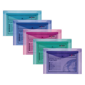 SK10088 Snopake Polyfile Electra Foolscap Plus Assorted Pack 5 10088 SK10088 Snopake Polyfile Electra Foolscap Plus Assorted Pack 5 10088