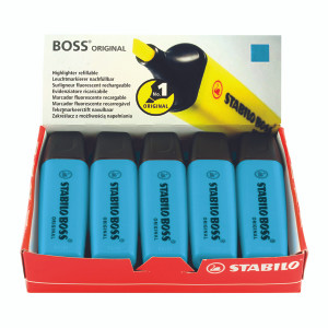 SS7031 Stabilo Boss Original Highlighter Blue Line width 2 0 - 5 0mm Pack 10 70 31 10 SS7031 Stabilo Boss Original Highlighter Blue Line width 2 0 - 5 0mm Pack 10 70 31 10