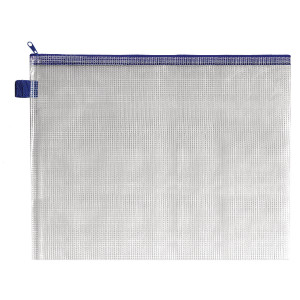 STY34114 BDS Mesh Zip Bag 360x275mm Blue Pack 5 ZIPPER BLUE STY34114 BDS Mesh Zip Bag 360x275mm Blue Pack 5 ZIPPER BLUE