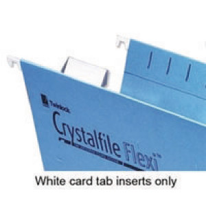 TW13795 Rexel Crystalfile Flexi Tab Inserts White Pack 50 3000058 TW13795 Rexel Crystalfile Flexi Tab Inserts White Pack 50 3000058