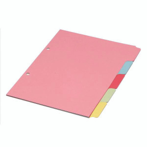 WX26081 Multicoloured A4 5 Part Divider WX26081 WX26081 Multicoloured A4 5 Part Divider WX26081