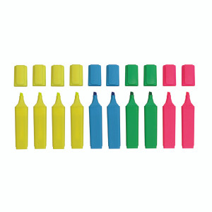 WX16351A Assorted Hi-Glo Highlighter Chisel tip variable line width Pack 10 8440PK10 WX16351A Assorted Hi-Glo Highlighter Chisel tip variable line width Pack 10 8440PK10