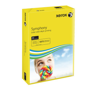 XX93952 Xerox Symphony Coloured A4 Paper 80gsm Dark Tints Yellow Ream Pack 500 003R93952 XX93952 Xerox Symphony Coloured A4 Paper 80gsm Dark Tints Yellow Ream Pack 500 003R93952