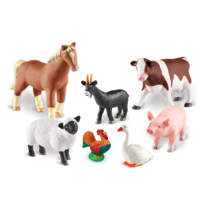 LER0694 Learning Resources Jumbo Farm Animals (Pack of 7) LER0694 Learning Resources Jumbo Farm Animals (Pack of 7)