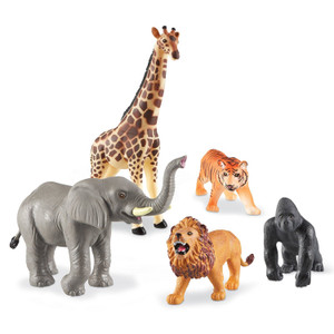 LER0693 Learning Resources Jumbo Jungle Animals (Pack of 5) LER0693 Learning Resources Jumbo Jungle Animals (Pack of 5)
