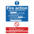 SR92016 Safety Sign Fire Action Words A4 PVC FR03550R SR92016 Safety Sign Fire Action Words A4 PVC FR03550R
