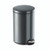 Durable Round Powder Coated Metal Pedal Bin 12 Litre Charcoal 341158
